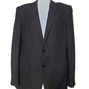 Versace Collection Check Blazer Wool 2 Button Black Sport Jacket Mens IT 52 US L